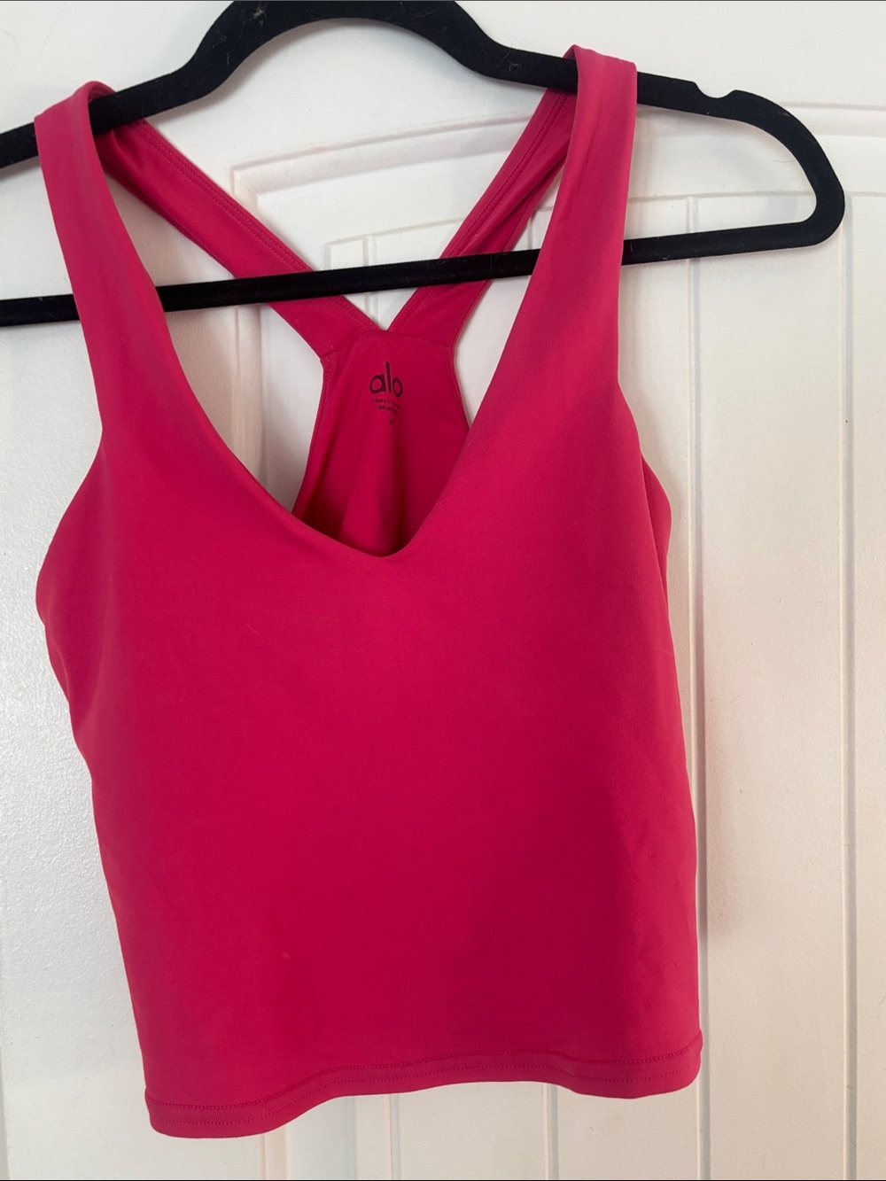 ALO Yoga Hot Pink Racerback Medium Support Sports Bra Tank